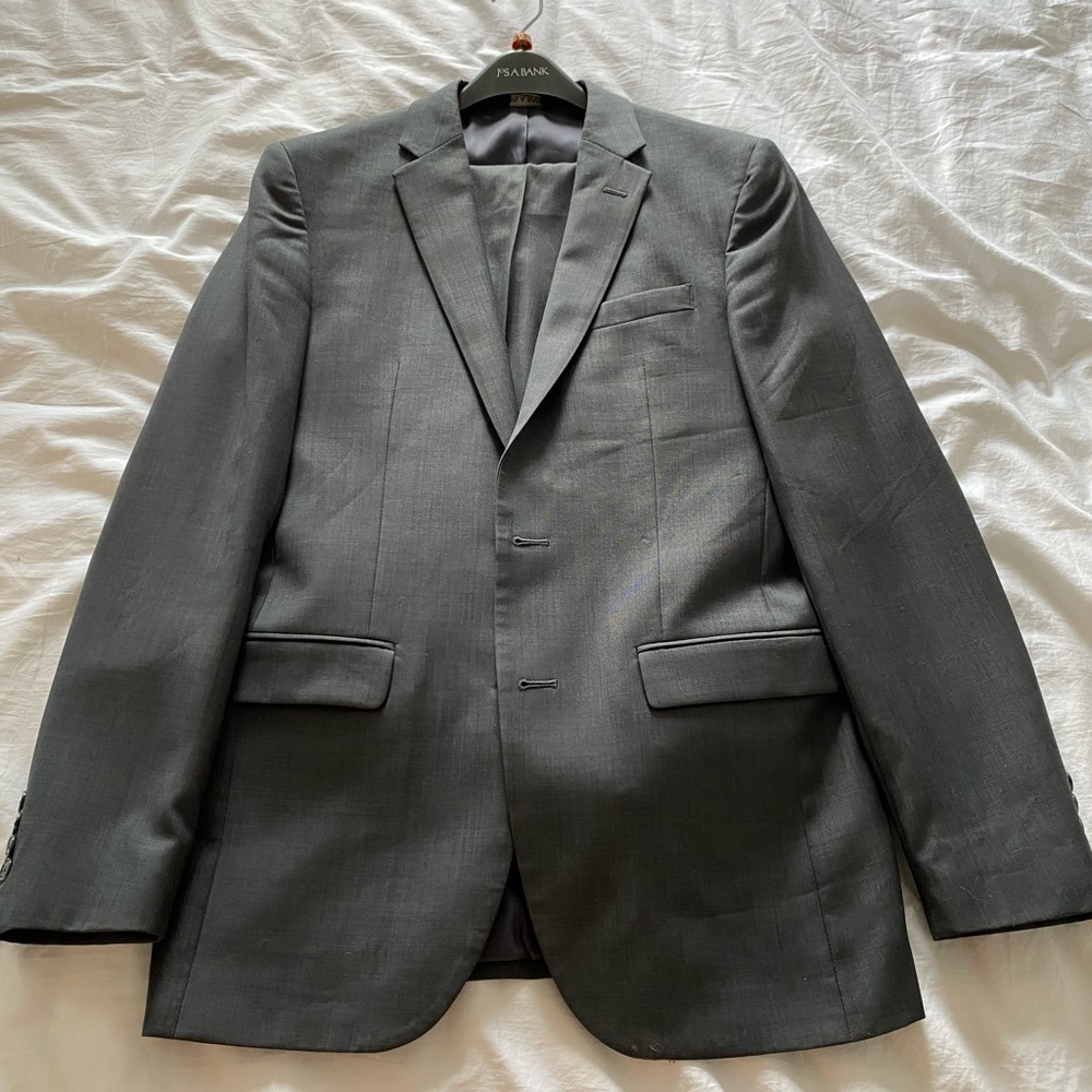 Jos. A Bank men’s gray suit, slim fit